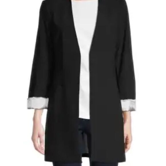 Calvin Klein Skirt Suit Women's Size 8 2-Piece Set Blazer & Skirt Black & White - Picture 2 of 15